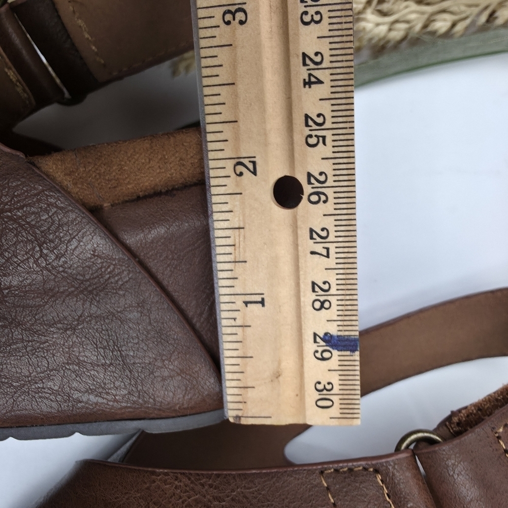 Pierre Dumas Brown Women's Sports Wedge Sandals Sz 6 - Picture 9 of 9